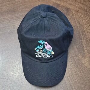 Chubbies Black Embroidered Toucan Tropical Dad Hat Adjustable Cotton Cap Vaca